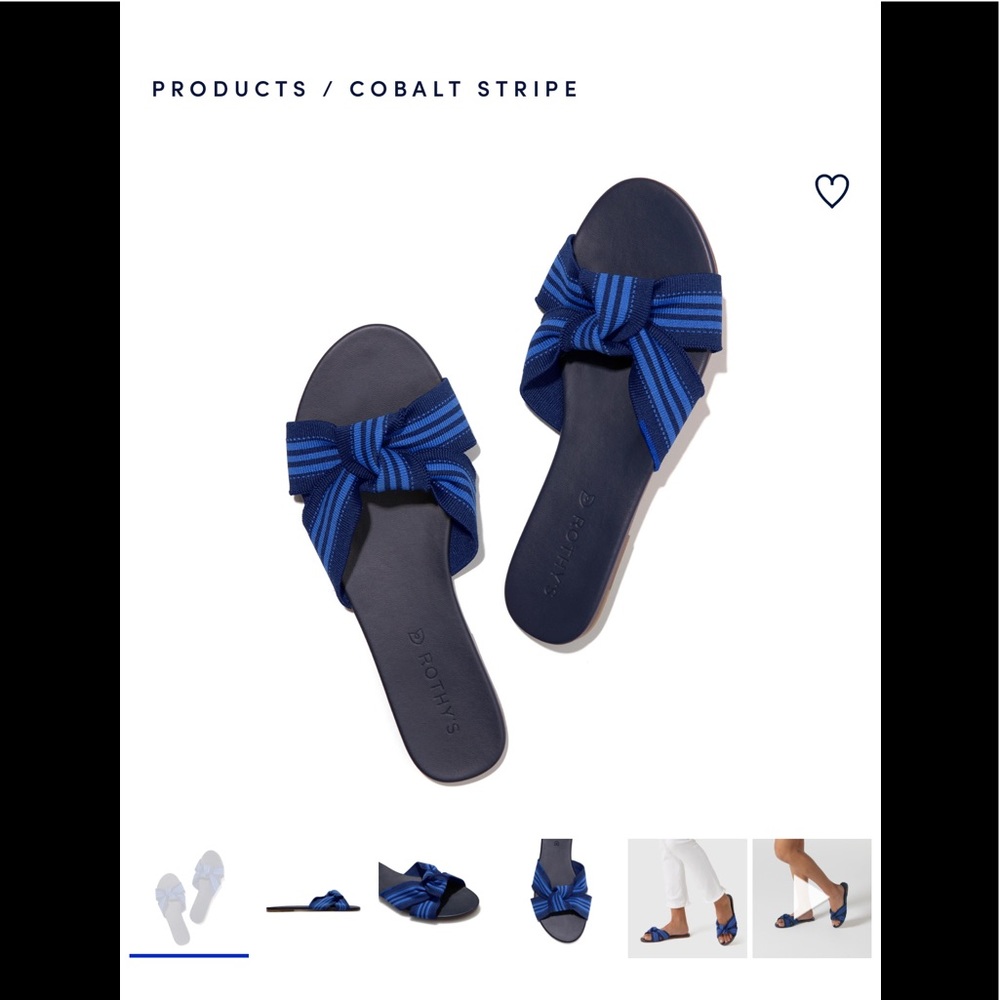 Rothy’s Cobalt Stripe Sandal